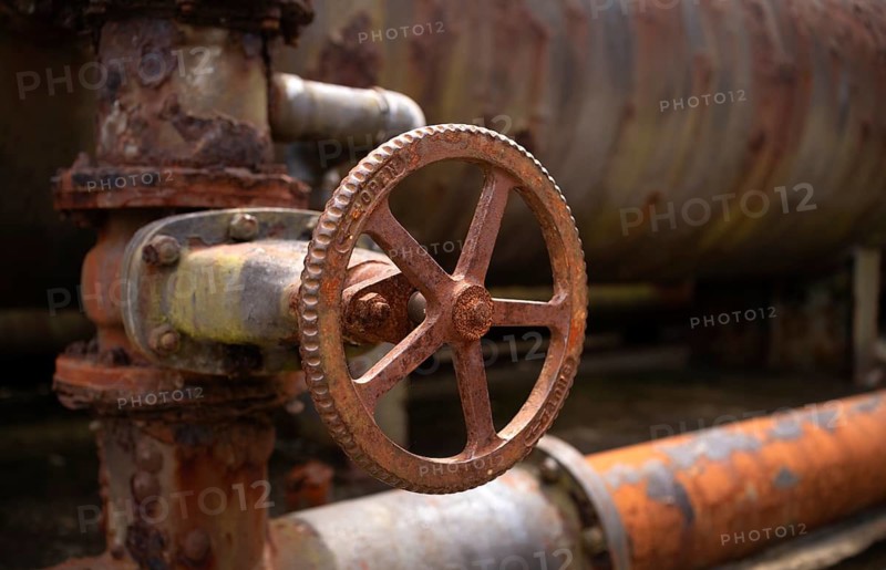 Detailed view, handwheel on a pump, museum, Geevor Tin Mine, tin mine, mining, Pendeen, Trewellard near St Just in Penwith, Cornwall, England, Great Britain, Great Britain