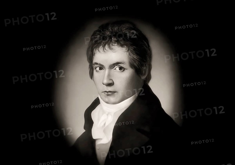 Ludwig van Beethoven as a youg man, 1770 -1827, German composer, digitally edited based on a painting by Willibrord Joseph Mähler, 1805
