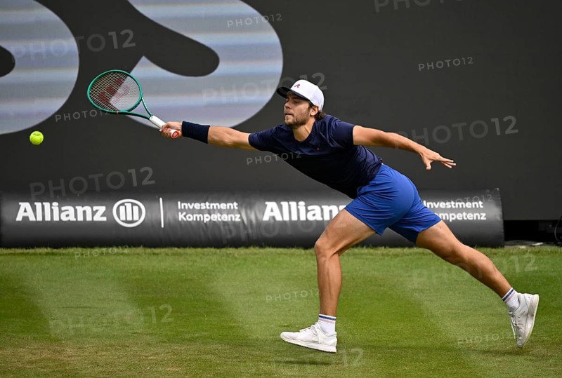 Aleksandar Kovacevic USA Action BOSS Open 2026, ATP 250 tennis, lawn tournament, Stuttgart, Baden-Württemberg, Germany