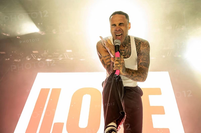 Singer Jason Aalon Butler from the US post-hardcore band Letlive on the Orbit Stage during the Rock im Park Festival on the Zeppelin Field in Nuremberg, Germany on 05.06.2026
