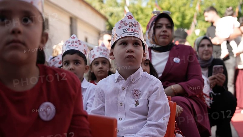 Children celebrate the 102nd anniversary of the Republic Day of Turkey, a national holiday commemorating October 29, 1923, when Mustafa Kemal Atatürk proclaimed the foundation of the Republic of Turkey. Gaziantep, Turkey – October 29, 2025, Gaziantep, Gaziantep, Turkey