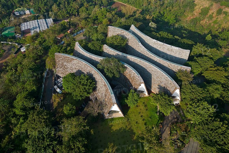 Aerial view of The World Coffee Museum in Buon Me Thout, Buon Ma Thuot, Ð?k L?k, Vietnam
