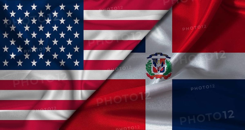 Diplomatic relations between the United States and the Dominican Republic. Flag of the Dominican Republic and the United States, diplomatic relations