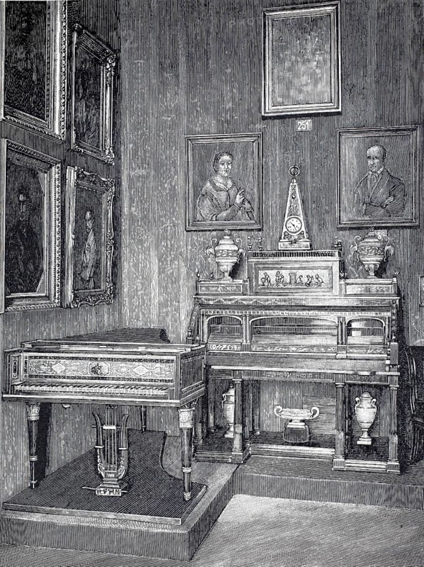 Campaign desk by Napoleon I, Chateau de la Malmaison, 1885, France, illustration, reproduction from a 19th century model. Authentic, file restored for optimal use, exact date of submission unknown, historical