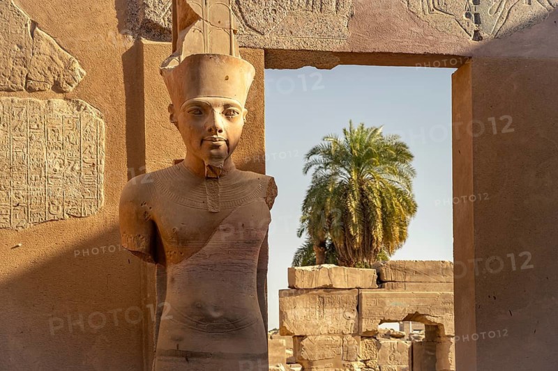 Statue of Amun in the Karnak Temple in Karnak near Luxor, Egypt