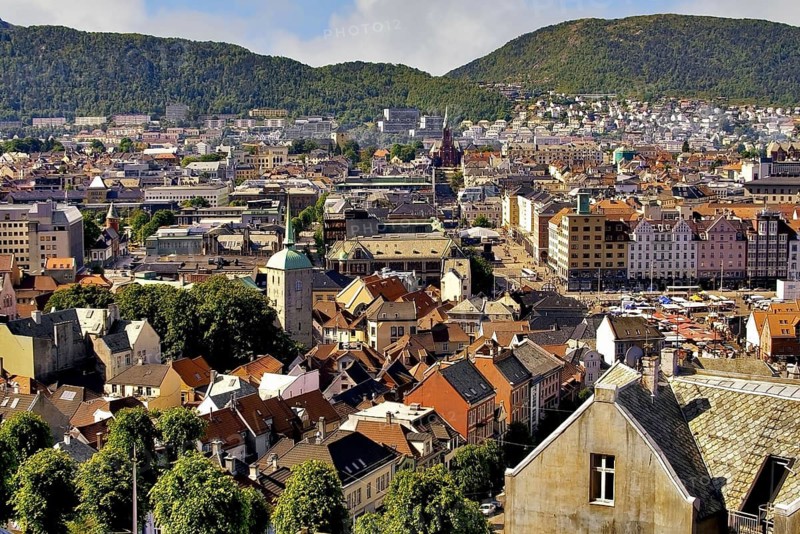 The town of Bergen, Norway