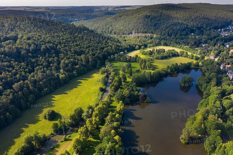 Germany, Greizer Park, Thuringia, Aerial View, Cultivated Landscape, Cultural Monument, Landscape, Landscape, Landscape, Landscape Park, Aerial View, Vogtland