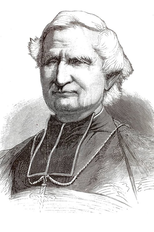 Felix Antoine Philibert Dupanloup (1802–1878), French bishop and theologian, illustration, reproduction of a 19th-century original. Authentic, file restored for optimal use, exact date of the original unknown, historical