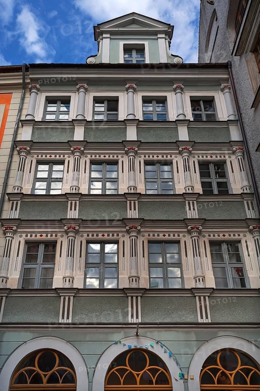Late Renaissance house façade, Peterstraße, Görlitz, Upper Lusatia, Saxony, Germany