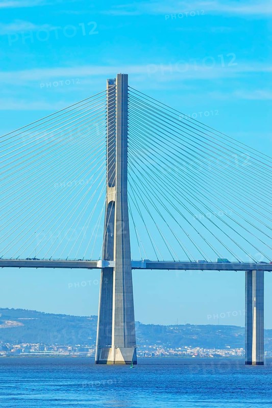 Vasco Da Gama bridge, the longest bridge in Europe, Lisbon, Portugal