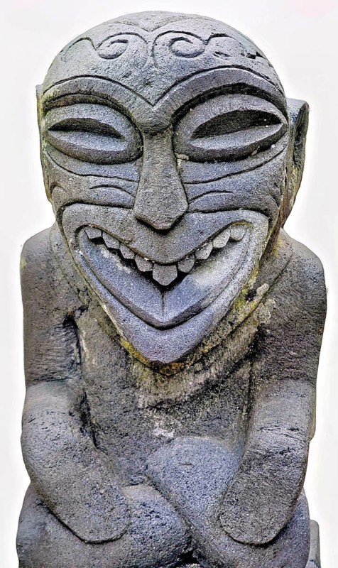 Tiki statue on Bora Bora, French Polynesia