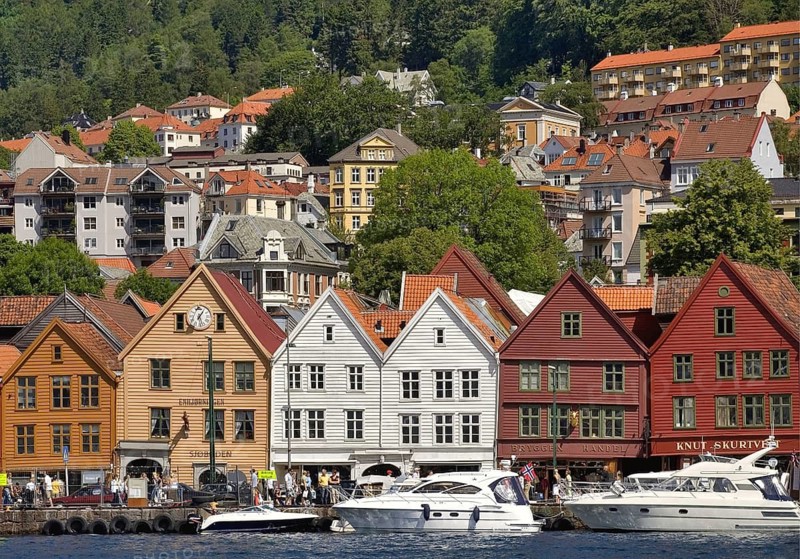 The historic old houses of Bergen, Norway