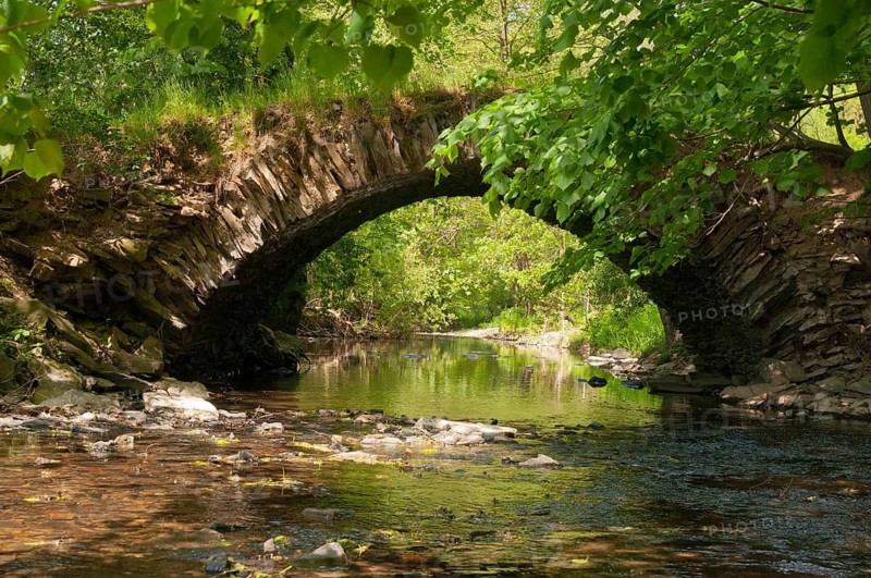 Aumatal, Germany, Greiz, Thuringia, bridge, bridge, flowing water, river, landscape, nature reserve, nature reserve, river