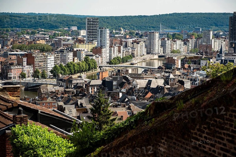 View of the river Meuse and the old town of Liege, Belgium