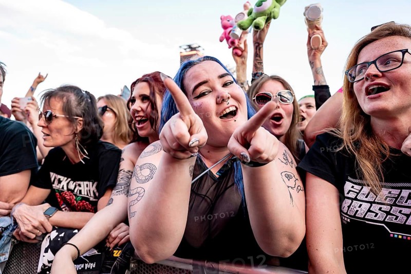 Fans celebrate at Electric Callboy at Rock im Park on Zeppelin Field in Nuremberg on 05.06.2026
