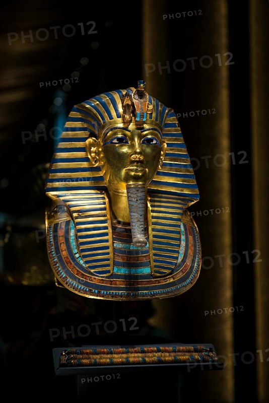 Pharaoh Tutankhamun's gold treasure, the Grand Egyptian Museum, Grand Egyptian Museum, GEM, Giza, Cairo, Egypt