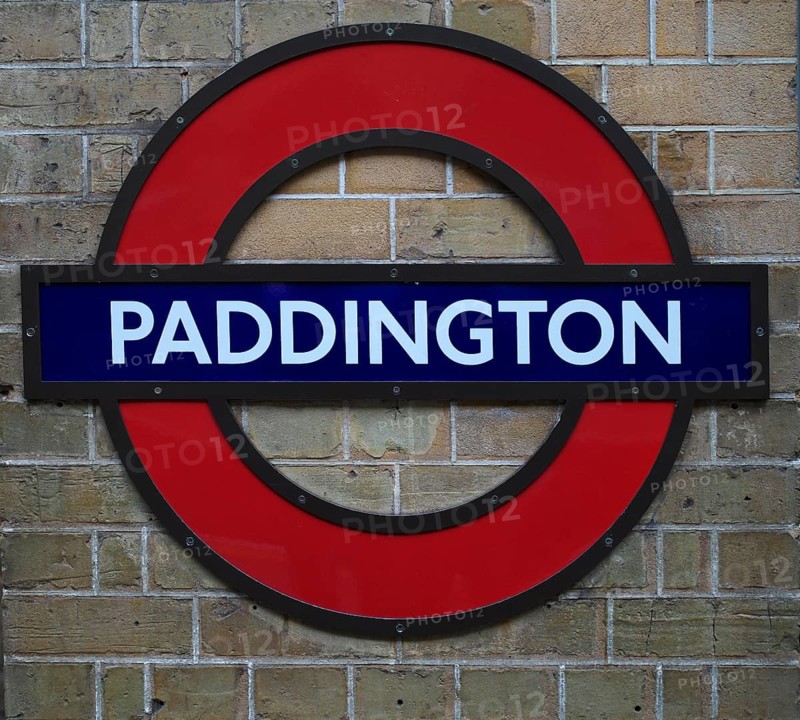 Sign, Paddington Subway Station, Underground, Tube, Public Transport, London, England, United Kingdom, United Kingdom