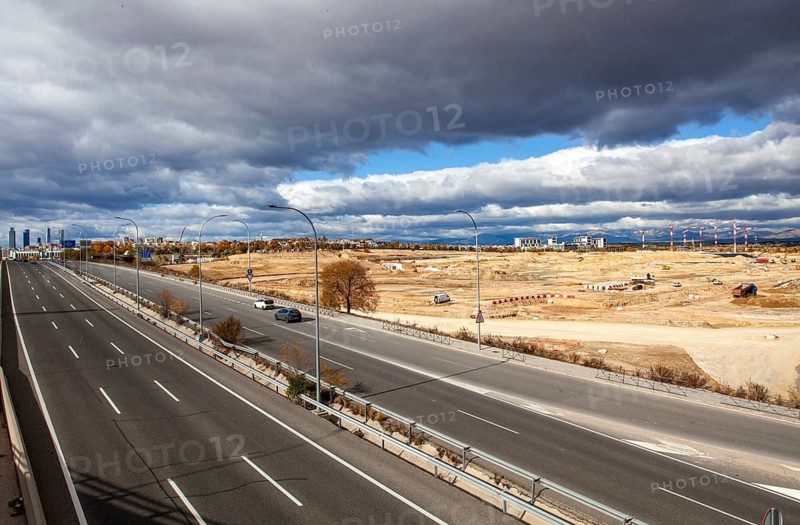 Formula one race track under construction for the next Grand Prix of Madrid next September 2026 in the emerging and fast growing city of Valdebebas, well connected with highways to the Adolfo Suarez international airport and the north of Madrid, Spain