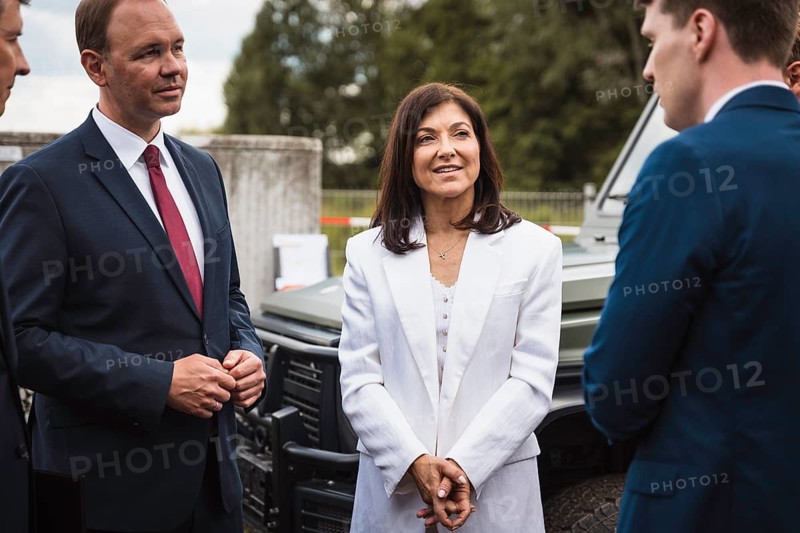 Katherina Reiche accompanying the Chancellor on a tour of the ILA (International Aerospace Exhibition) on 10 June 2026 at the Berlin-Schönefeld Exhibition Grounds