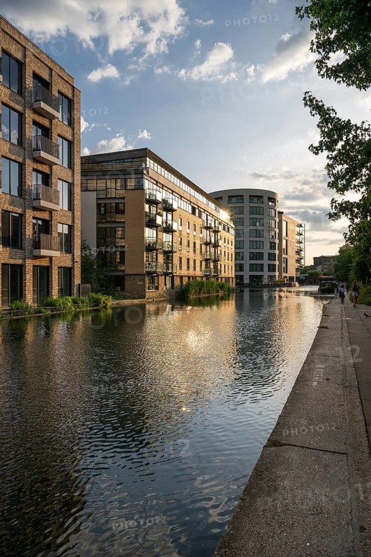 Office and commercial building, Regent's Canal, Camden Town, London, England, Great Britain, Great Britain