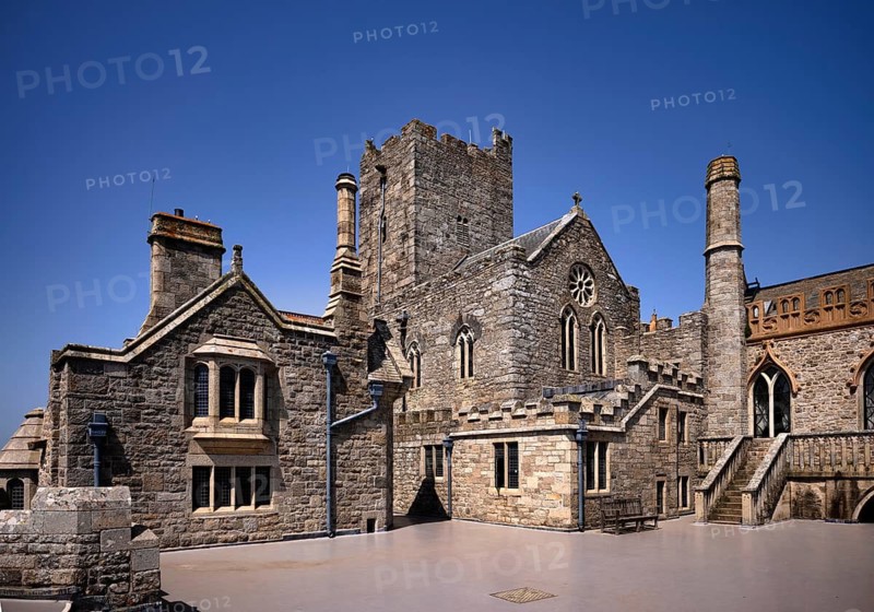 Castle courtyard, castle, castle, St Michael's Mount, Cornwall, England, Great Britain, Great Britain
