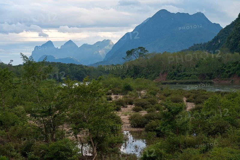 Mountains near the village of Muang Ngoi on the Nam Ou River, Phongsali Province, Laos