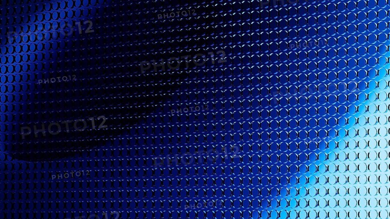 This abstract design showcases a 3D structure in shades of blue, perfect for creating a tech-savvy digital atmosphere