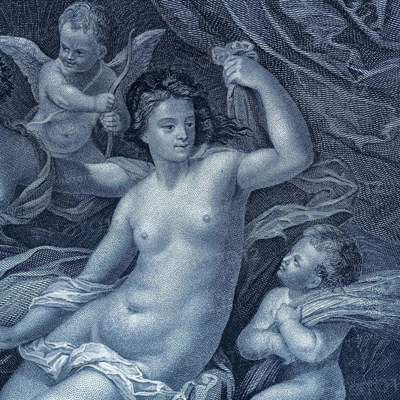 Detail from the work of art historical illustration 1854