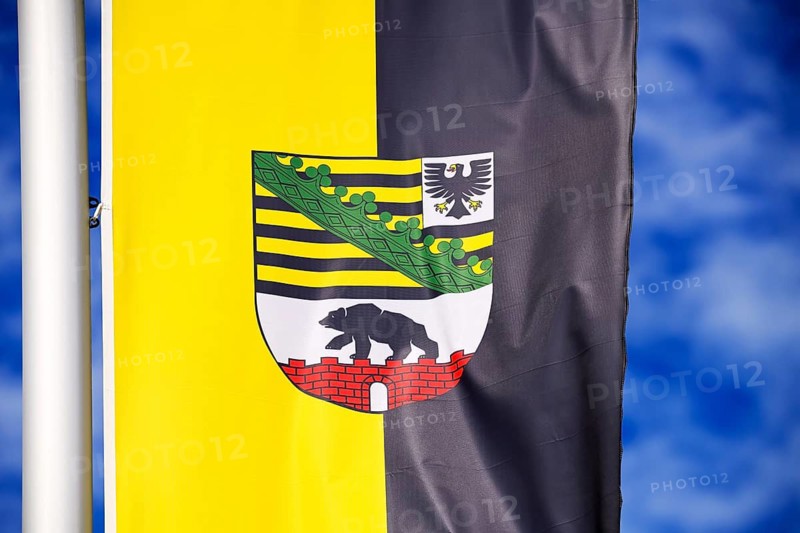 Flag of the German state of Saxony-Anhalt +++ editorial use only