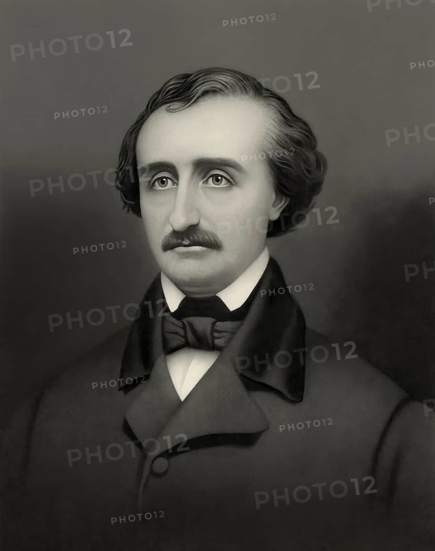 Portrait of Edgar Allan Poe, 1809 – 1849, American writer, digitally edited according to a photograph