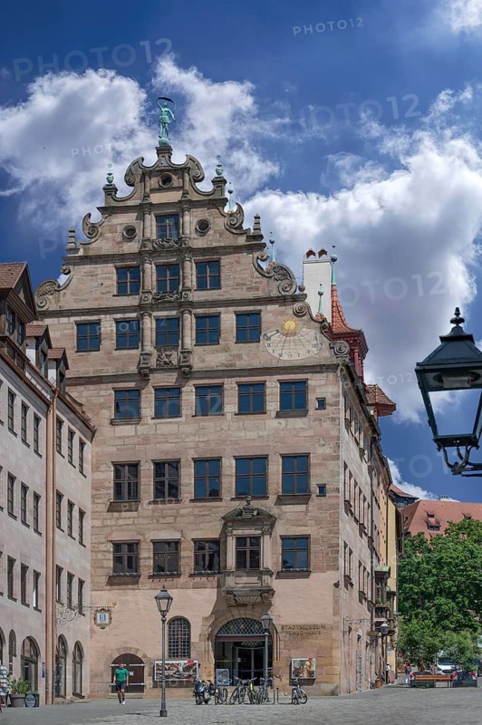 City Museum Fembohaus, was a historic merchant house built 1591—1596, Burgstraße 15, Nuremberg, Middle Franconia, Bavaria, Germany