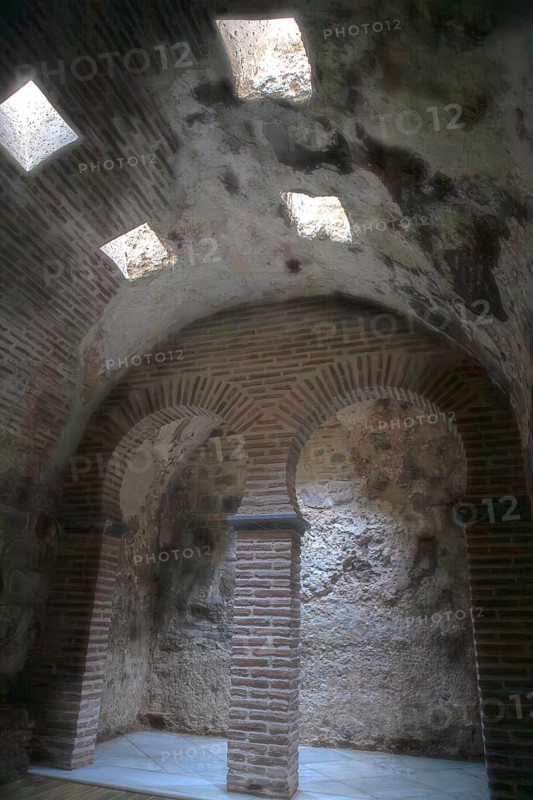 The Arab baths located at the peace square date from the XI century onwards, Ceuta, Spain, North Africa