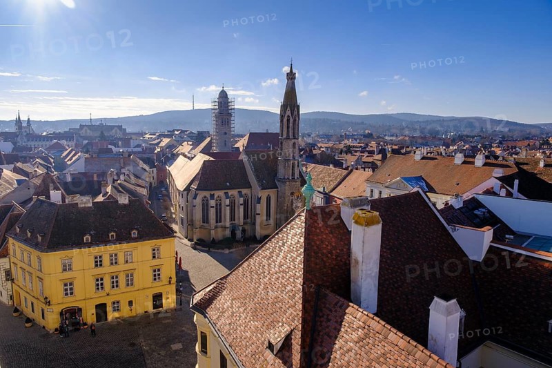 Geisskirche vom Feuerturm, Sopron, Sopronkohida, Panonnia, Hungary