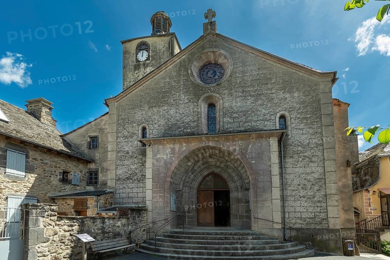 Saint Chely-d'Aubrac, Aubrac Regional Natural Park, Saint Eloi Church, Aveyron department, Occitanie, France