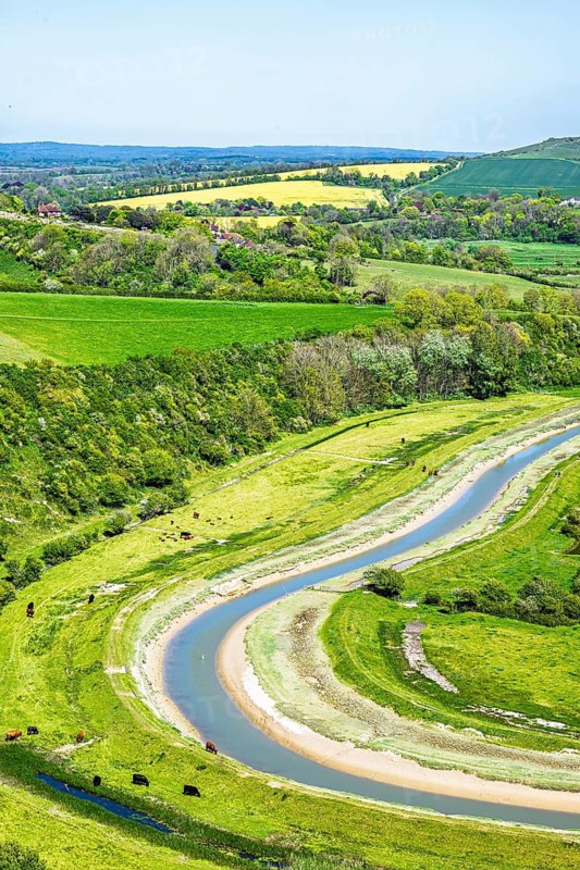 Cuckmere Valley, Hindover Hill, South Downs, East Sussex, England, United Kingdom