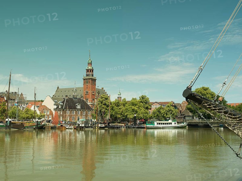 Museumshafen Leer, Altstadt Leer, Waage Leer, Historic Town Hall Leer, Port City, East Frisia, Brick Architecture, Maritime History, Tourism, Cultural Monument, Sights, Old Town Harbour, Leer, Lower Saxony, Germany
