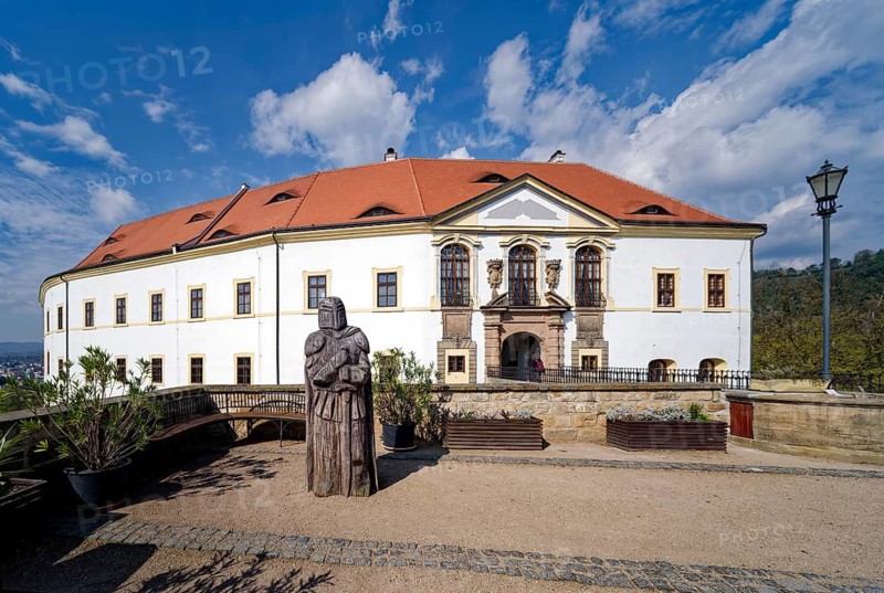 Courtyard, Decín Castle, Tetschner Castle on the Elbe, Decin, Decín, Bohemia, Czech Republic, Czech Republic