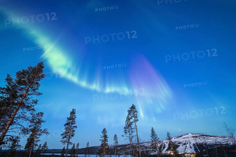 Northern Lights (Aurora borealis), Dundret, Gällivare, Norrbotten, Lapland, Sweden, April 2025