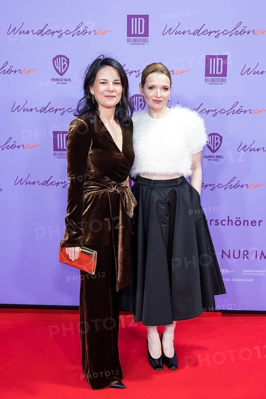 Annalena Bärbock (Bündnis 90/Die Grünen) and Karoline Herfurth (actress and director) at the premiere of the film Wunderschöner at Berlin's Zoo Palast on 4 February 2025