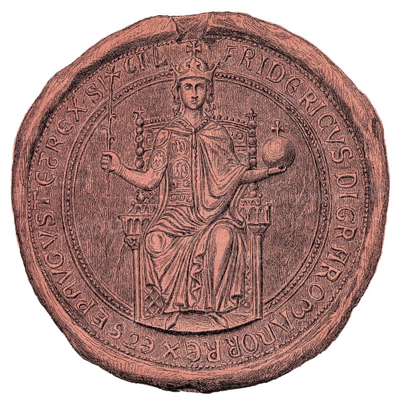 Seal of Frederick II, 1194-1250, King of Sicily, German Holy Roman Emperor