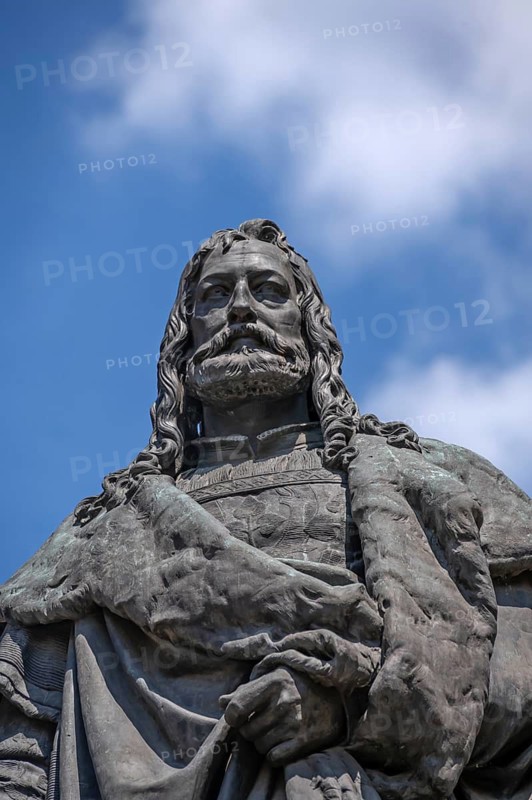 Detail, Dürer Memorial, consecrated in 1840, Dürerplatz, Nuremberg, Middle Franconia, Bavaria, Germany