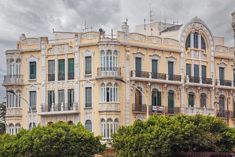 The Melul house belongs to the expansion district in Spain square, historic centre of Melilla, north africa