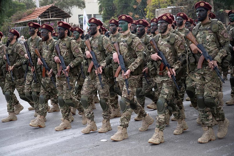 Damascus, Syria. December 8th 2025. The Syrian transitional government army stages a military parade at Umayyad Square as part of the Liberation Day anniversary, Damascus, Syria
