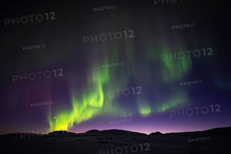 Northern Lights (Aurora borealis), Stora Sjöfallet National Park, Laponia World Heritage Site, Norrbotten, Lapland, Sweden, April 2023
