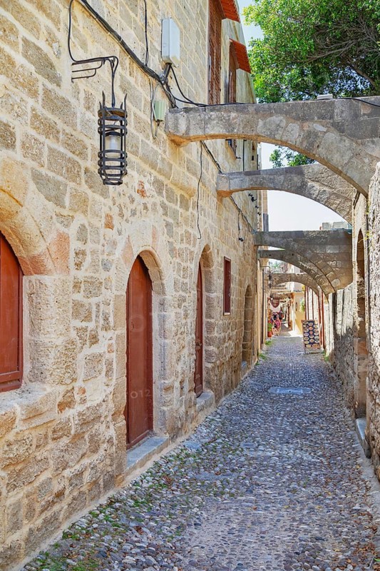 Omirou Street, Medieval Old Town, Rhodes City, Rhodes Island, Dodecanese Islands, Greece