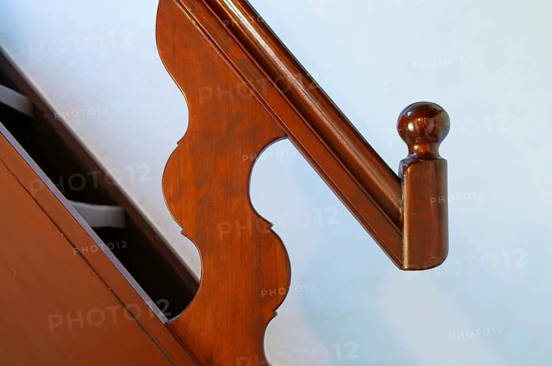 Traditional Railing, Staircase, Harivihar Ayurvedic Heritage Home, Bilathikulam, Calicut, Kerala, South India, India
