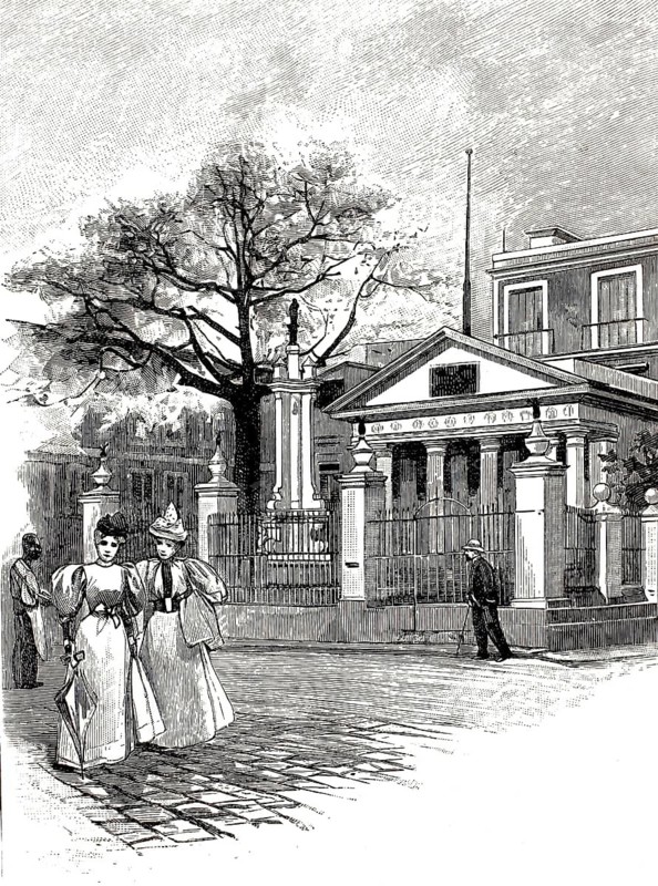 The Columbus Chapel in Habana, Havana, around 1890, Cuba, illustration, reproduction from a 19th century model. Authentic, file restored for optimal use, exact date of submission unknown, historical