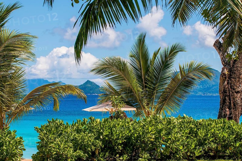 Petit Anse Beach at the Four Seasons Resort, Mahe, Republic of Seychelles, Indian Ocean