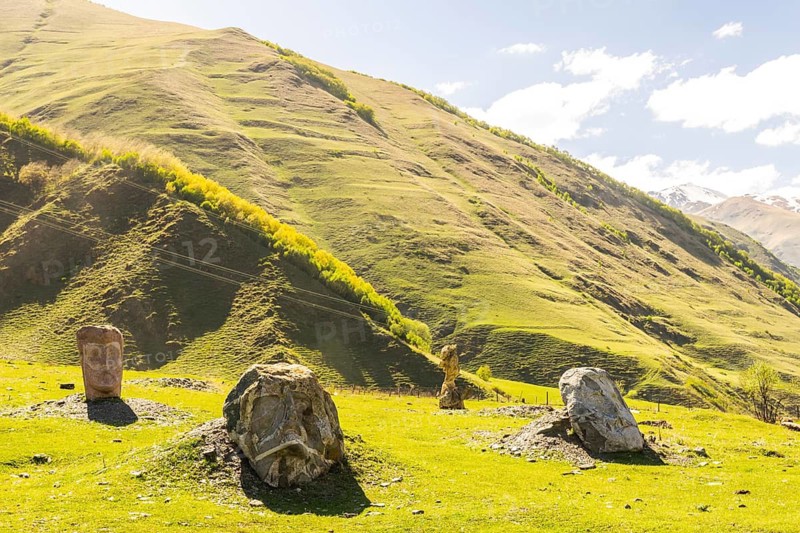 Stone artwork, KAzbegi. Georgia