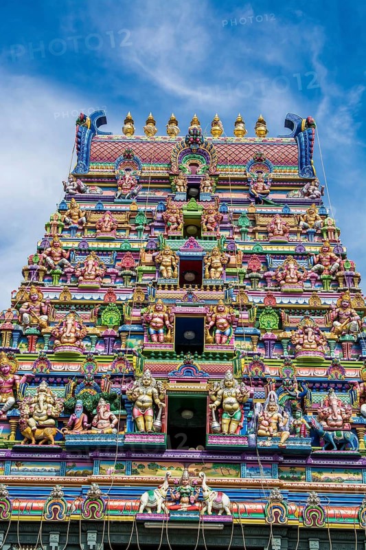 Der Hindu-Tempel Arul Mihu Navasakthi Vinayagar, Victoria, Mahe, Republik Seychellen, Indischer Ozean
